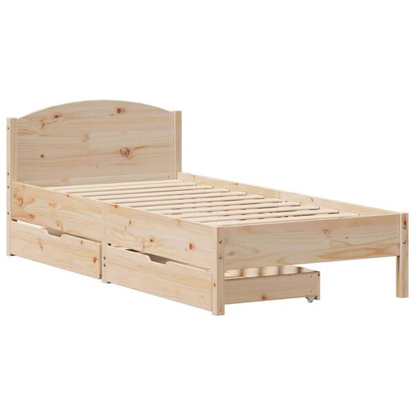 vidaXL Bed Frame without Mattress 100x200 cm Solid Wood Pine