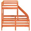 vidaXL Bunk Bed without Mattress 90x200/140x200 cm Wax Brown Solid Wood