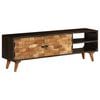 vidaXL TV Cabinet Solid Mango Wood 140x30x45 cm