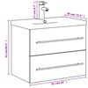 vidaXL Bathroom Sink Cabinet with Built-in Basin Grey Sonoma