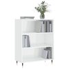 vidaXL Bookcase High Gloss White 69.5x32.5x90 cm Engineered Wood