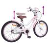 vidaXL Kids Bike 18'' for 5-7 Years Old Light Pink