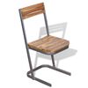 vidaXL Dining Chairs 6 pcs Solid Teak Wood