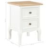 vidaXL Bedside Cabinet 2 pcs White 35x30x49 cm MDF