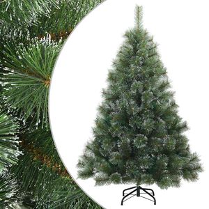 vidaXL Artificial Hinged Christmas Tree Snow Flocked Green 150 cm