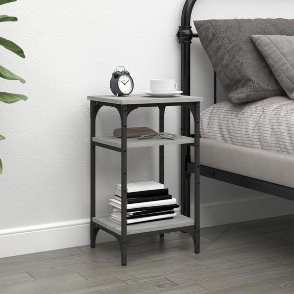 vidaXL Side Table Grey Sonoma 35x30x60 cm Engineered Wood