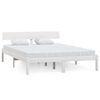 vidaXL Bed Frame without Mattress White Solid Wood 120x200 cm