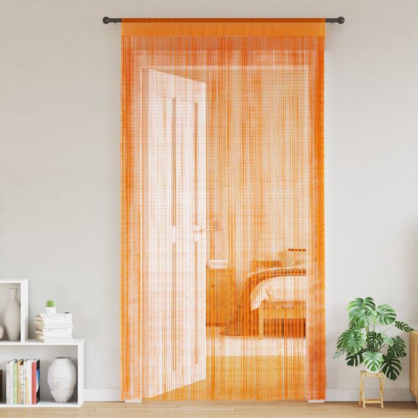 vidaXL String Curtains 2 pcs Orange 140x250 cm