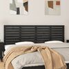 vidaXL Wall Headboard Black 186x3x63 cm Solid Wood Pine