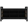 vidaXL Hall Bench Black 110x40x60 cm Solid Wood Pine