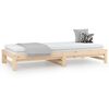 vidaXL Pull-out Day Bed without Mattress 2x(80x200) cm Solid Wood Pine