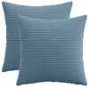 vidaXL Cushion Cover 2 pcs HEERLEN Blue 30 x 30 cm Corduroy