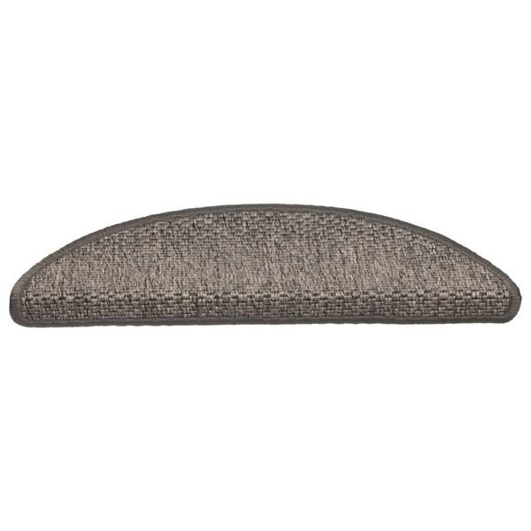 vidaXL Stair Mats Self-adhesive Sisal-Look 30 pcs 56x17x3 cm Brown Beige