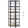 vidaXL 5-Layer Corner Shelf Anthracite Steel&Engineered Wood