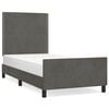 vidaXL Bed Frame without Mattress Dark Grey 80x200 cm Velvet