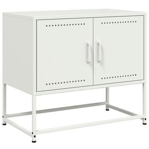 vidaXL TV Cabinet White 68.5x39x60.5 cm Steel