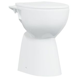 vidaXL Rimless Toilet 7 cm Extra Height Soft Close Ceramic White