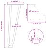 vidaXL Hairpin Legs for Coffee Table 4 pcs Black 30 cm Solid Steel