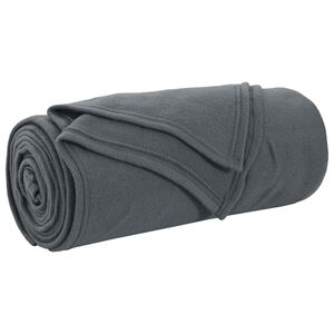 vidaXL Throw Blanket Dark Grey 170 x 130 cm 0.33 kg Fleece