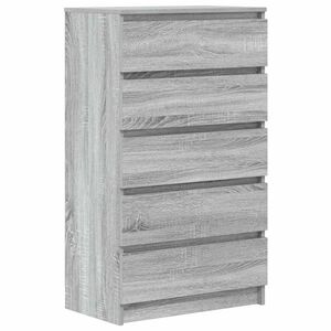 vidaXL Drawer Cabinet Grey Sonoma 60x36x103 cm Engineered Wood