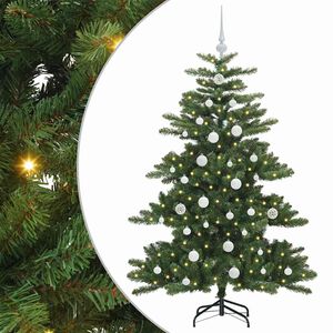 vidaXL Artificial Hinged Christmas Tree Green 150 cm PVC and Steel