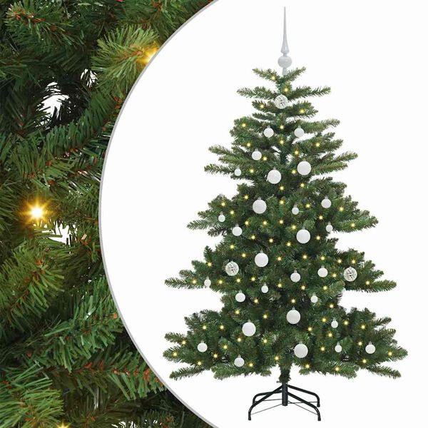 vidaXL Artificial Hinged Christmas Tree Green 150 cm PVC and Steel