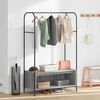 vidaXL Clothes Rack Grey 100 x 44 x 160 cm Engineered Wood