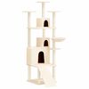 vidaXL Cat Tree with Sisal Scratching Posts Cream 175 cm