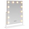 vidaXL LED Vanity Mirror White 44 x 10 x 53 cm Glass and Steel