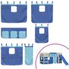 vidaXL Curtains for Loft Bed Blue Polyester