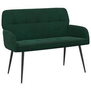 vidaXL 2 Seater Sofa with Metal Legs 2-Seater Dark Green Velvet