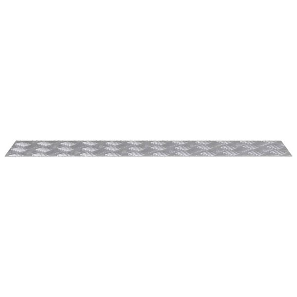 vidaXL Stair Tread Rectangular 4 pcs Silver 90 x 20 cm Aluminium