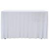 vidaXL 2 pcs Stretch Table Covers with Skirt 120x60.5x74 cm White