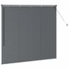 vidaXL Venetian Blinds with Curtains Dark Grey 130 x 150 cm Aluminium