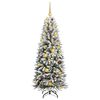 vidaXL Artificial Christmas Tree with 150 LEDs with Stand White 150 cm
