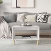 vidaXL Coffee Table High Gloss White 60x50x40 cm Engineered Wood