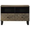 vidaXL TV Cabinet Black 70x33x46 cm Solid Wood Mango