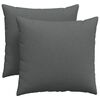 vidaXL Sofa Pillows 2 pcs Dark Grey 45 x 45 cm Fabric