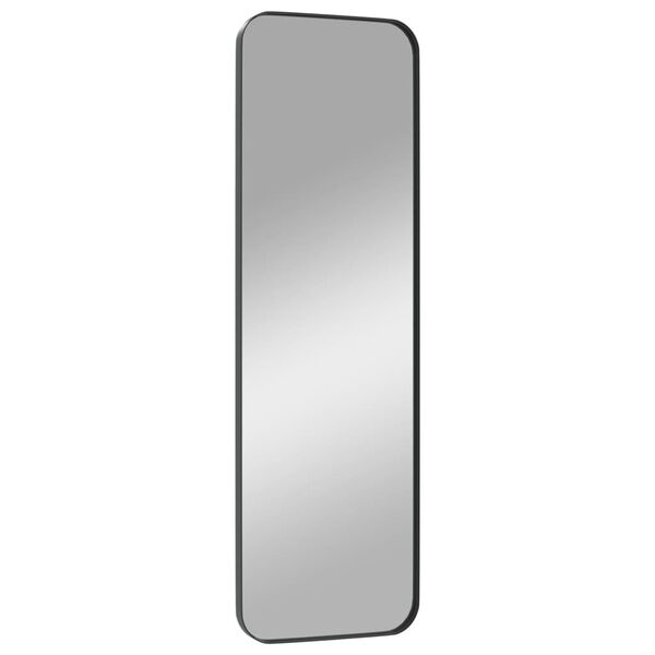 vidaXL Wall-mounted Mirror Black 30x100 cm Rectangle