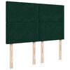 vidaXL Ottoman Bed with Mattresses Dark Green 140x200cm Velvet