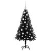 vidaXL Christmas Tree with 150 LEDs with Stand Black 120 cm PVC