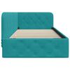 vidaXL Corner Bed Frame with Headboard Turquoise 100 x 200 cm Velvet