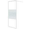 vidaXL Walk-in Shower Wall White 80x195 cm Clear ESG Glass