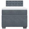vidaXL Box Spring Bed with Mattress Dark Grey 90x190 cm Velvet