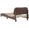 vidaXL Bed Frame with LED without Mattress "Hvar" Brown 80x200 cm