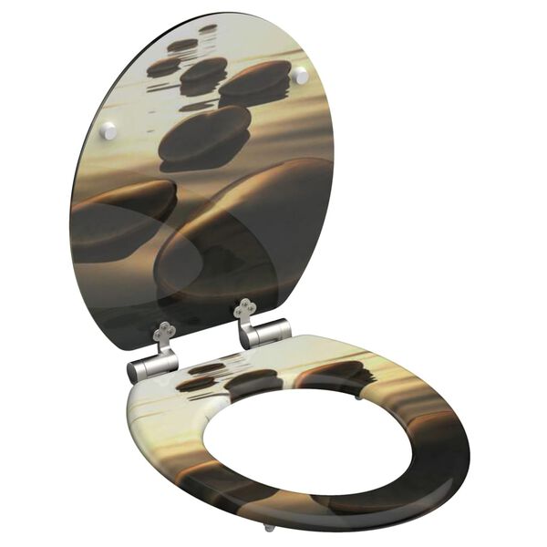 SCH&Uuml;TTE Toilet Seat with Soft-Close SEA STONE