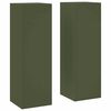 vidaXL Plant Stand 2 pcs Olive green 24 x 24 x 75 cm Steel