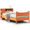 vidaXL Bed Frame without Mattress Wax Brown 75x190 cm Small Single Solid Wood Pine