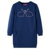 vidaXL Kids'Sweatshirt Dress Navy 104