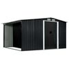 vidaXL Garden Shed with Sliding Doors Anthracite 329.5x205x178 cm Steel